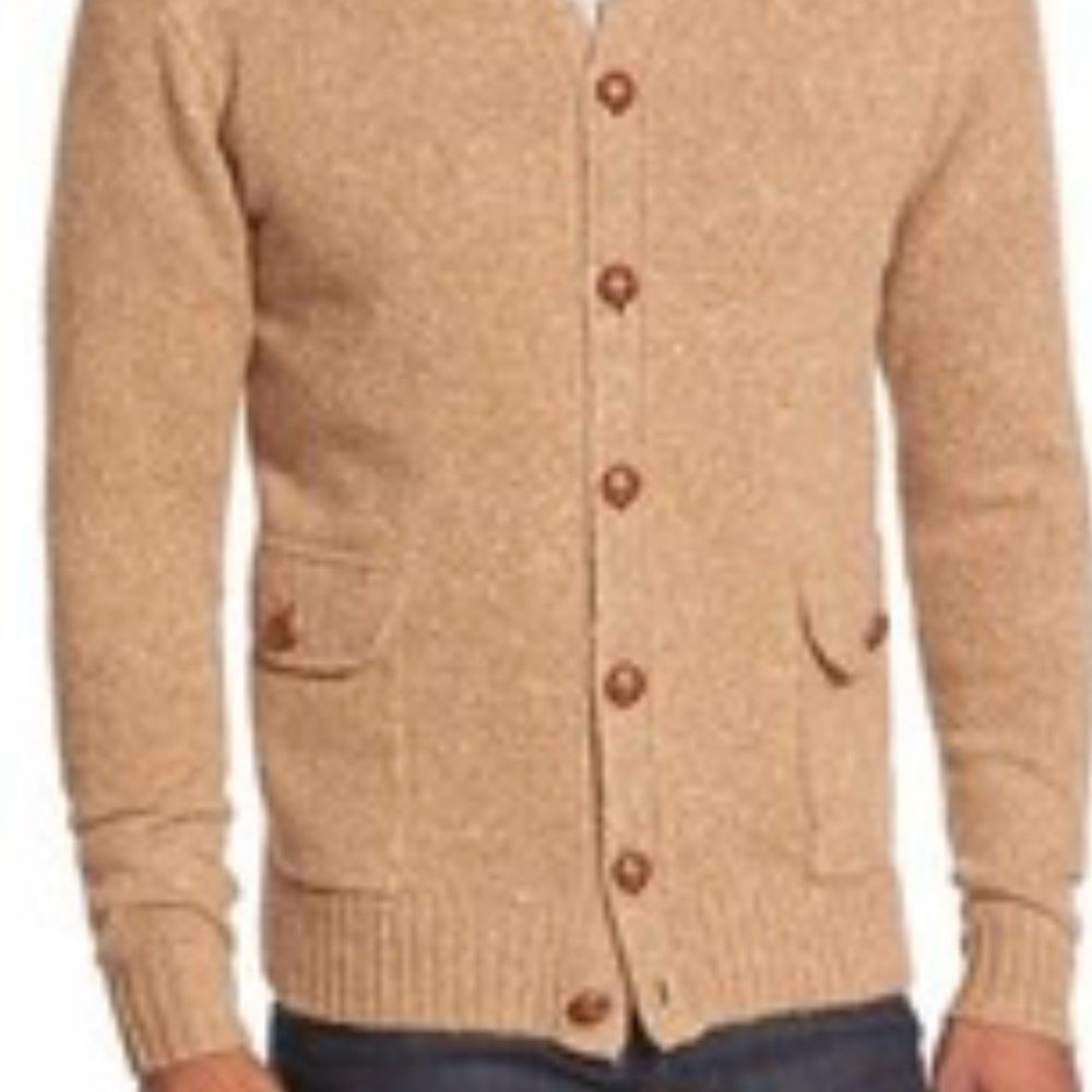 Peter Millar Men's Camel hair Sweater/ Cardigan size XL